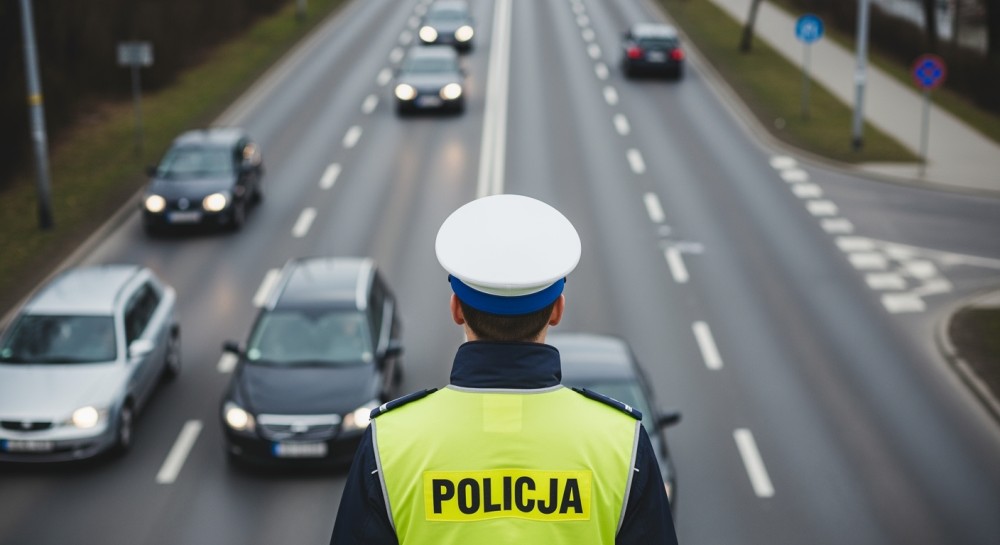 Motorowerzysta wjechał w zaspę na oczach policji. Miał prawie promil alkoholu w organizmie